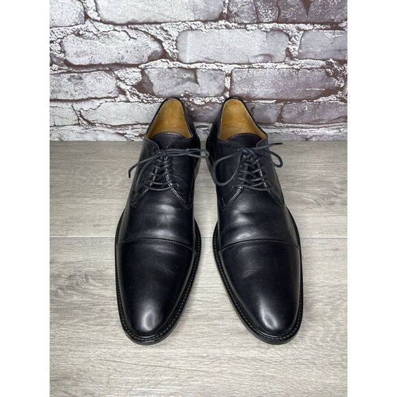 Wall+Water Black Leather Cap Toe Brogue Oxfords Shoes Men’s Sz 13M US/46EU Italy main image 7